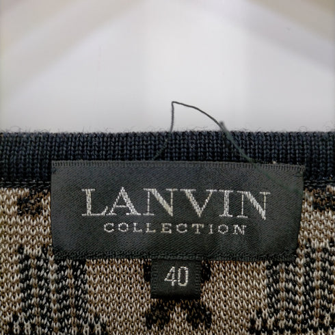 ランバンコレクション LANVIN COLLECTION ウール混 総柄 レーヨンニットソー レディース JPN:40