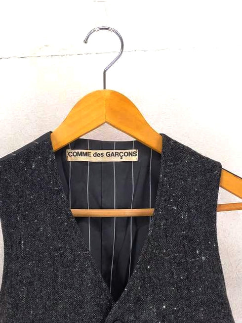 コムデギャルソン COMME des GARCONS 70S 初期タグ ウール×キュプラ 切替ジレ レディース