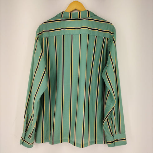 ハフ HUF OPEN COLLAR STRIPE SHIRTS メンズ L