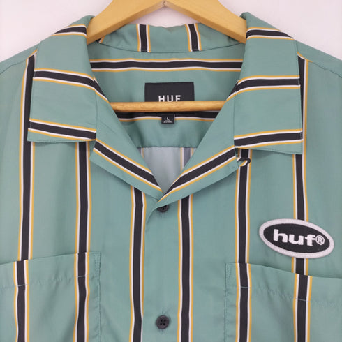 ハフ HUF OPEN COLLAR STRIPE SHIRTS メンズ L