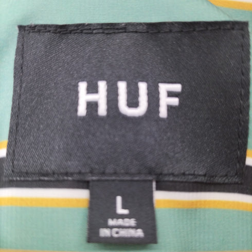 ハフ HUF OPEN COLLAR STRIPE SHIRTS メンズ L