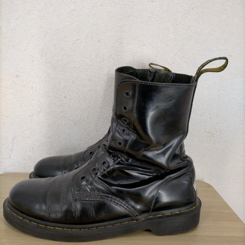 ヴェトモン VETEMENTS 1480VTM BORDER LINE FAKE ダメージ加工サイドジップブーツ メンズ US10.5
