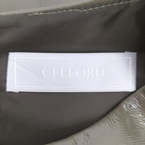 セルフォード CELFORD ベルト付き エナメルノースリーブワンピース レディース JPN:38