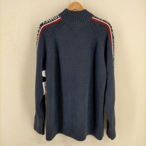 トミージーンズ tommy jeans コットンアクリル ロゴスリーブ モックネックニット メンズ JPN:M