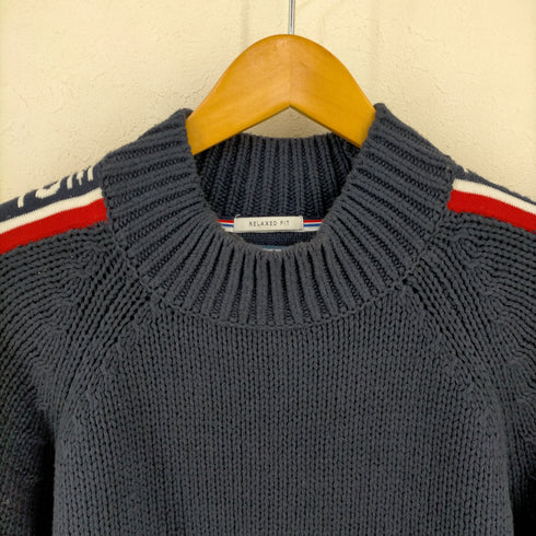 トミージーンズ tommy jeans コットンアクリル ロゴスリーブ モックネックニット メンズ JPN:M