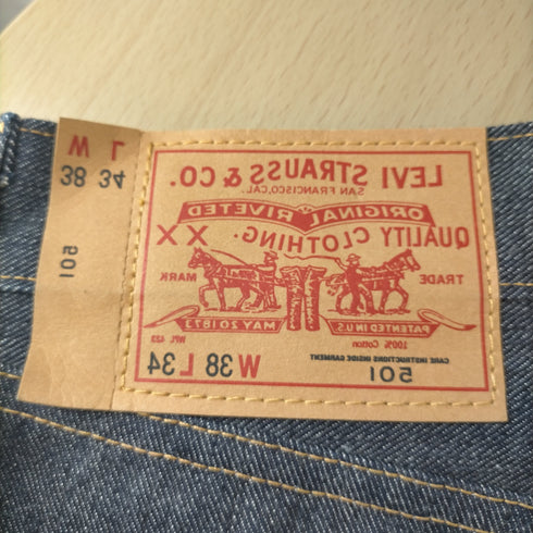 リーバイスヴィンテージクロージング Levis Vintage Clothing 501 USA製 1976年復刻モデル Mirror Jean ミラーデニムパンツ 世界501本生産 451本目 メンズ 38X34