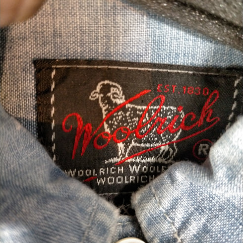 ウールリッチ WOOLRICH USA製 復刻タグ シャンブレー B.Dシャツ メンズ import:XS