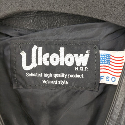 アルコロウ ulcolow カウレザーベスト メンズ M~L