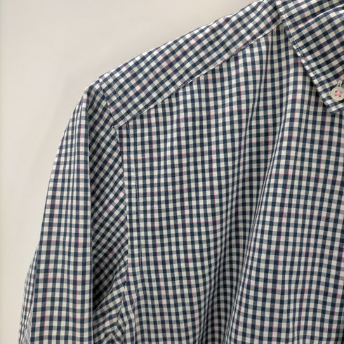 ダブルタップス WTAPS RISE ABOVE ワンポイント刺しゅう ギンガムチェック B.Dシャツ メンズ import:M