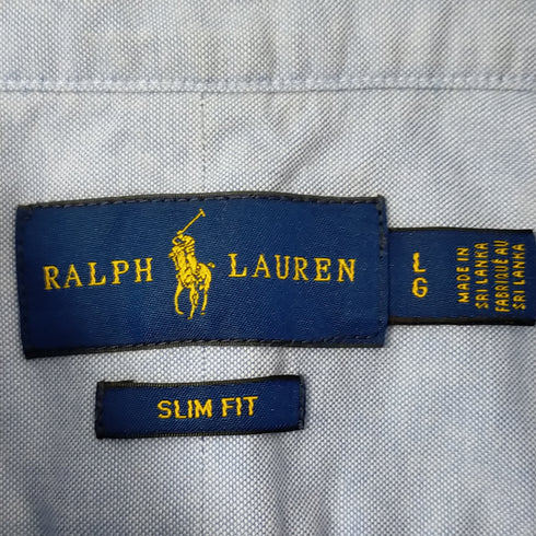 ラルフローレン RALPH LAUREN SLIM FIT ポニー刺繍 BDシャツ メンズ L