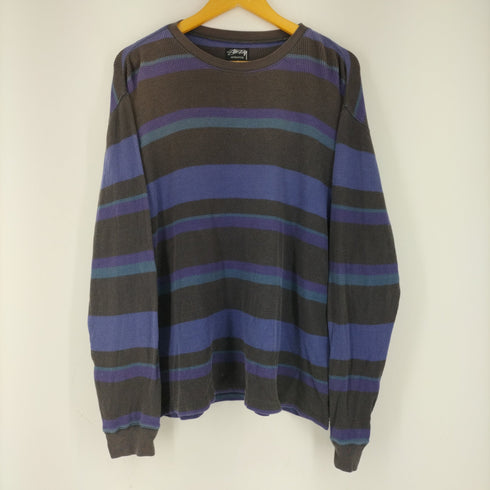 ステューシー Stussy ボーダーサーマルロンT メンズ M
