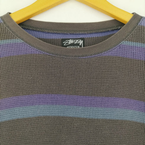 ステューシー Stussy ボーダーサーマルロンT メンズ M