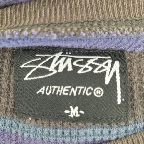 ステューシー Stussy ボーダーサーマルロンT メンズ M