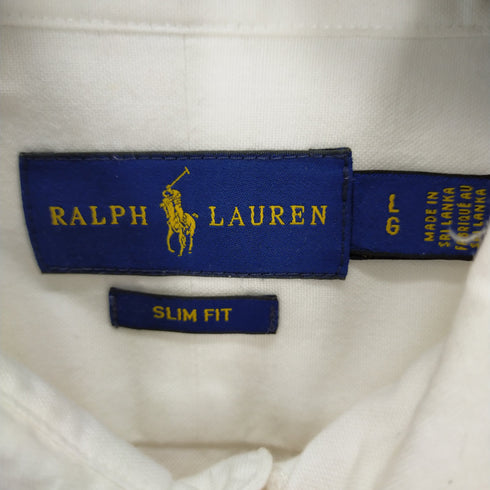 ラルフローレン RALPH LAUREN SLIM FIT ポニー刺繍 BDシャツ レディース L