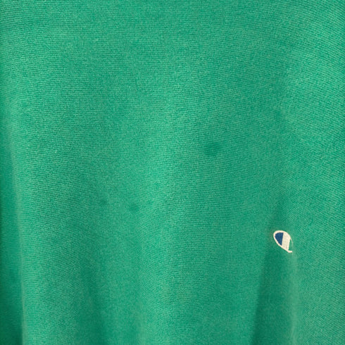 チャンピオン Champion 80s usa製 reverse weave ワンポイント 刺繍 スウェット ターコイズグリーン メンズ import:XL