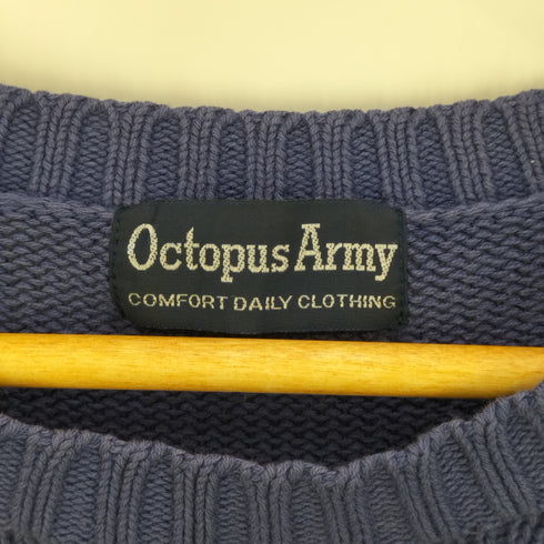 オクトパスアーミー OCTOPUS ARMY ボーダークルーネックコットンニット メンズ