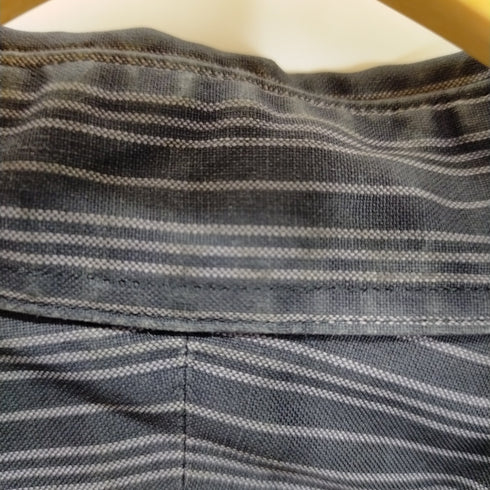 バーバリーブラックレーベル BURBERRY BLACK LABEL ロゴ刺繍 ストライプレギュラーカラーシャツ メンズ 3