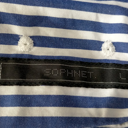 ソフネット SOPHNET. 21SSハーフボタン 胸ポケット ボタンフライ シャツ メンズ JPN:L
