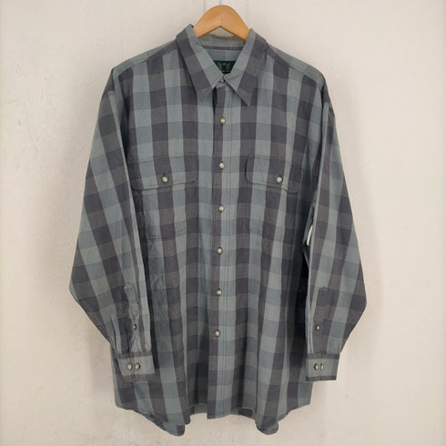 HATTON COURT チェック柄 シルクシャツ メンズ LL