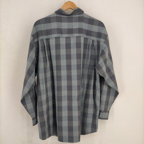 HATTON COURT チェック柄 シルクシャツ メンズ LL