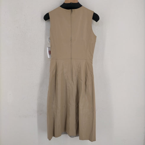 フォクシーニューヨーク FOXEY NEW YORK フェイクレザー ノースリーブワンピース レディース JPN:40