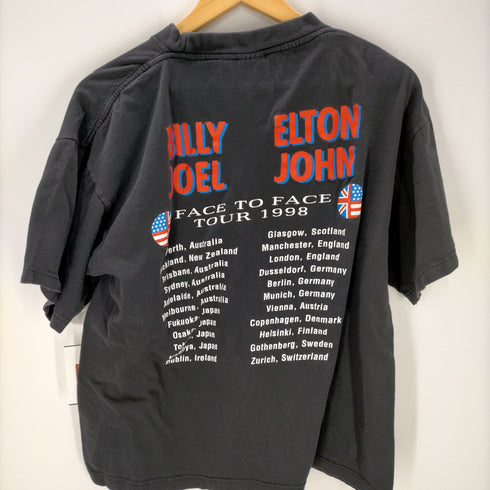 BILLY JOEL ELTON JOHN FACE TO FRANCE TOUR 1998 メンズ import:L