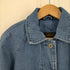エディーバウアー Eddie Bauer 80~90s 黒タグ デニム 比翼ステンカラーコート レディース JPN:S