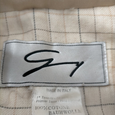 MADE IN ITALY フロントデザインステンカラーコート メンズ