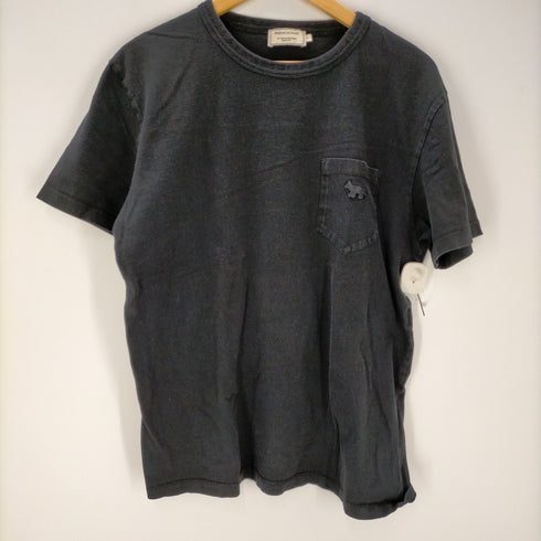 メゾンキツネ MAISON KITSUNE メゾンキツネ ワンポイント ポケットTシャツ メンズ import:L