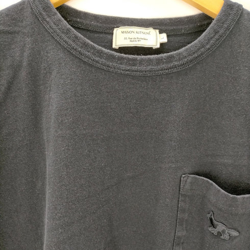 メゾンキツネ MAISON KITSUNE メゾンキツネ ワンポイント ポケットTシャツ メンズ import:L