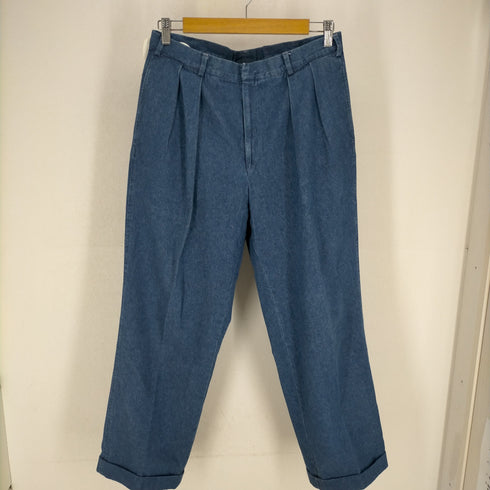 ブルックスブラザーズ BROOKS BROTHERS 80S ロケットタロン MADE IN U.S.A. 2タックデニムスラックス メンズ 33