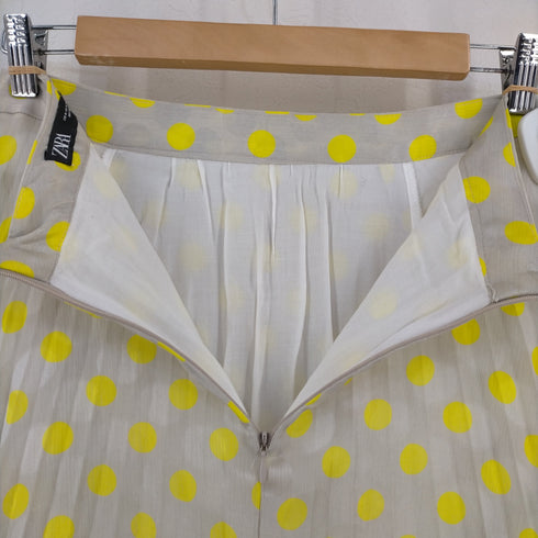 ザラ ZARA ドット柄 プリーツスカート レディース JPN:M