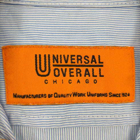 ユニバーサルオーバーオール UNIVERSAL OVERALL バンドカラーストライプシャツ メンズ JPN:M