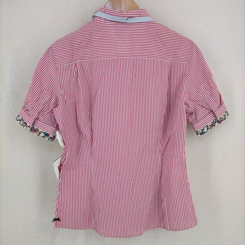 ポールスミスブラックレーベル Paul Smith BLACK LABEL レイヤード 花柄 ストライプシャツ レディース JPN:42