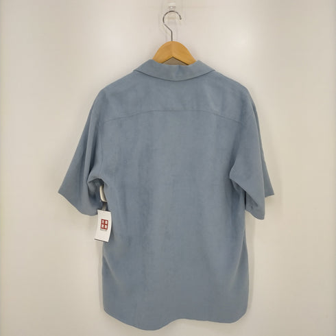 エディフィス EDIFICE フェイクスエード オープンカラーショートスリーブシャツ メンズ JPN:L