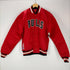 スターター STARTER 90S USA製 NBA Chicago Bulls シカゴブルズ ナイロンスタジャン 裏地キルティング メンズ import:L