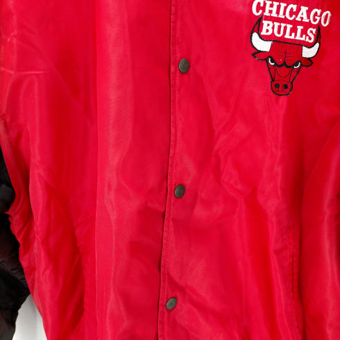 ロゴアスレチック LOGO ATHLETIC 90S-00S 韓国製 NBA Chicago Bulls シカゴブルズ ナイロンスタジャン 裏地キルティング メンズ import:L