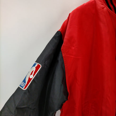 ロゴアスレチック LOGO ATHLETIC 90S-00S 韓国製 NBA Chicago Bulls シカゴブルズ ナイロンスタジャン 裏地キルティング メンズ import:L