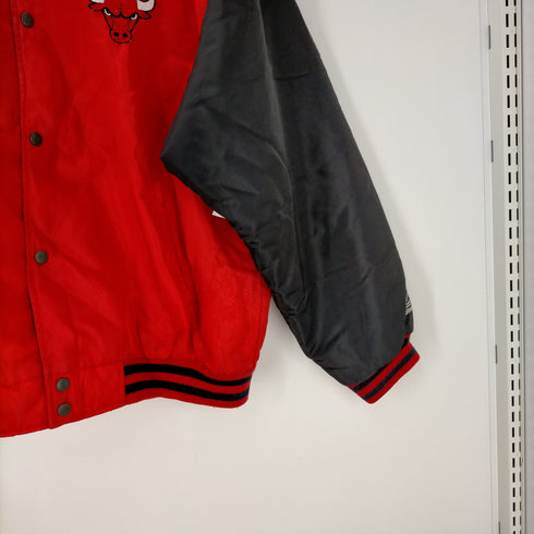 ロゴアスレチック LOGO ATHLETIC 90S-00S 韓国製 NBA Chicago Bulls シカゴブルズ ナイロンスタジャン 裏地キルティング メンズ import:L
