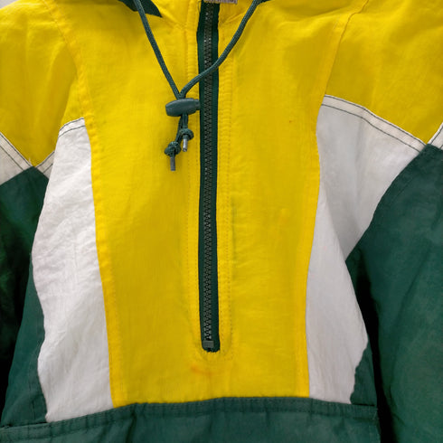スターター STARTER 00S 韓国製 NFL PACKERS パッカーズ ナイロンプルオーバージャケット 裏地キルティング メンズ import:L