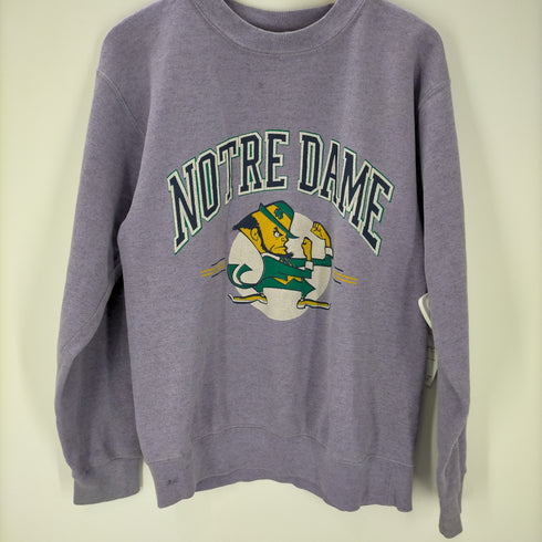 PLUMA SANTEE HEAVY WEIGHT 90S USA製 スウェット NOTRE DAME 霜降り紫 メンズ import:L