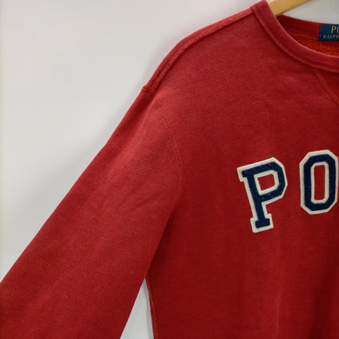 ポロラルフローレン POLO RALPH LAUREN POLO アップリケ クルーネック スウェット メンズ import:S