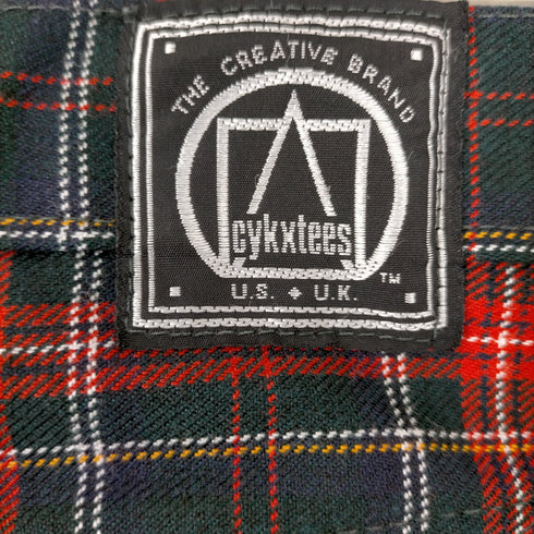 CYKXTEES チェック ボンテージパンツ パンク メンズ