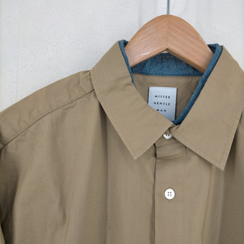 ミスタージェントルマン MISTER GENTLE MAN DOUBLE FRONT SHIRT ダブルフロントシャツ レイヤード メンズ JPN:L