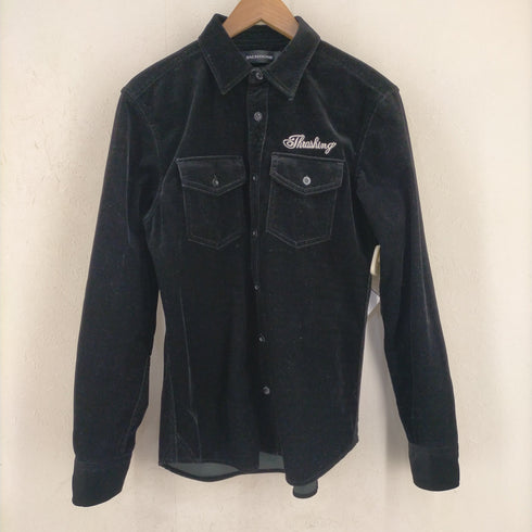 ジャックローズ JACKROSE バックチェーンステッチ ベロアコーデュロイシャツ メンズ 4