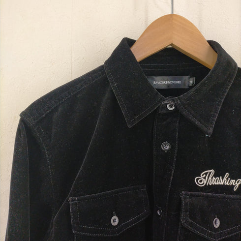 ジャックローズ JACKROSE バックチェーンステッチ ベロアコーデュロイシャツ メンズ 4