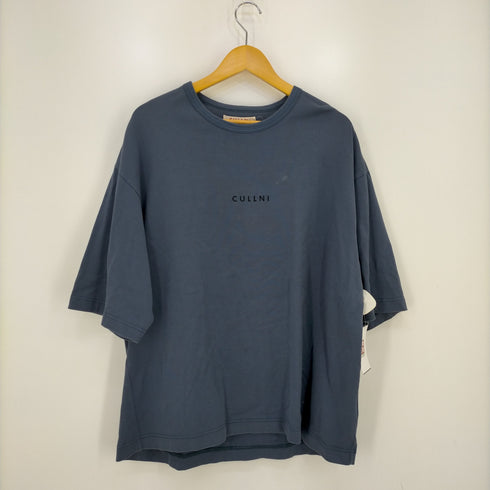 クルニ CULLNI ワイドシルエット ロゴ刺繍 クルーネックTシャツ メンズ