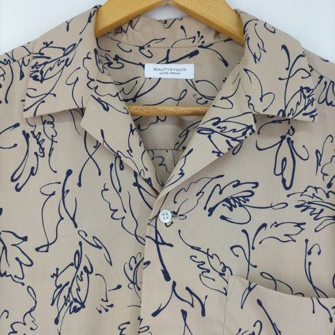 ビューティーアンドユースユナイテッドアローズ BEAUTY & YOUTH UNITED ARROWS 総柄オープンカラーシャツ メンズ M