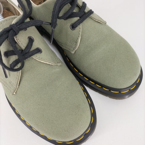 ドクターマーチン Dr.Martens 1461 NATURAL CANVAS KHAKI GREEN レディース UK:5