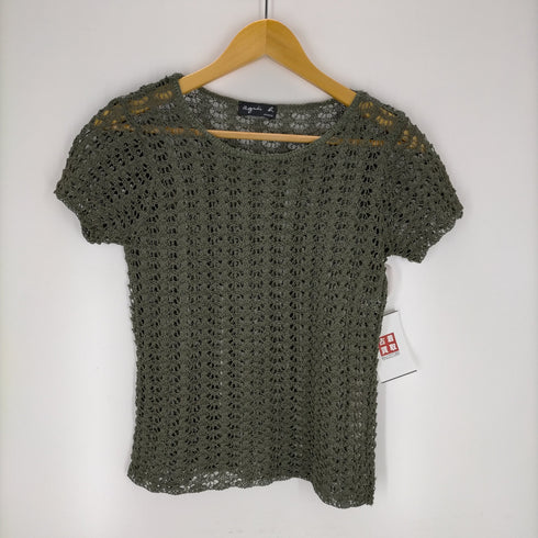 アニエスベー agnes b. メッシュ半袖カットソー レディース
